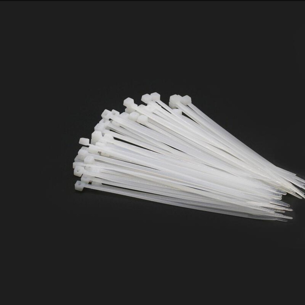 500pcs/1lot 4*150 200 250 300mm Self-Locking Nylon Cable Ties/Actual Width: 2.8mm Black/White