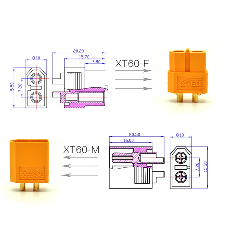 2/5/10 Pair XT60 XT90 EC2 EC3 EC5 EC8 t Plug Battery Connection Kit Male And Female Gold Plated Banana Plug For RC Parts