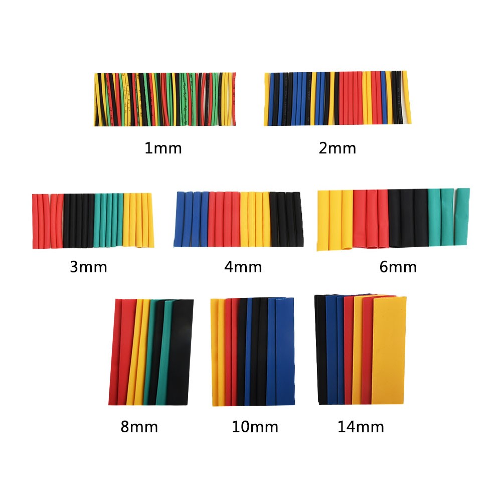 164pcs Heat Shrinkable Wire Connectors Insulation Covering Electrical Wire Connection Power Shrink Tubing Wire Cable Sleeve