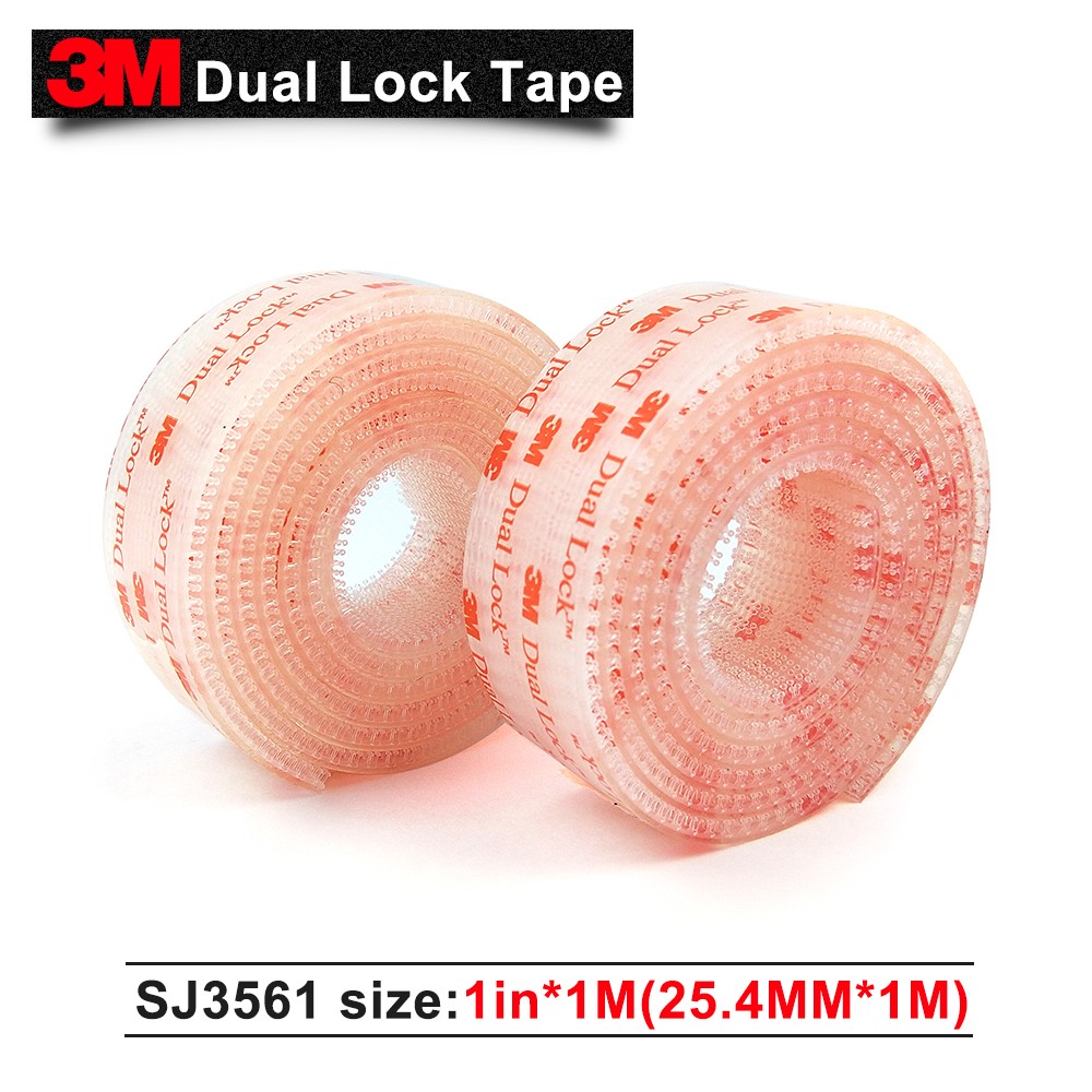 Mushroom Clear Tape, Double Lock, 3M, SJ3561, Type 400, 25.4 x 1mm