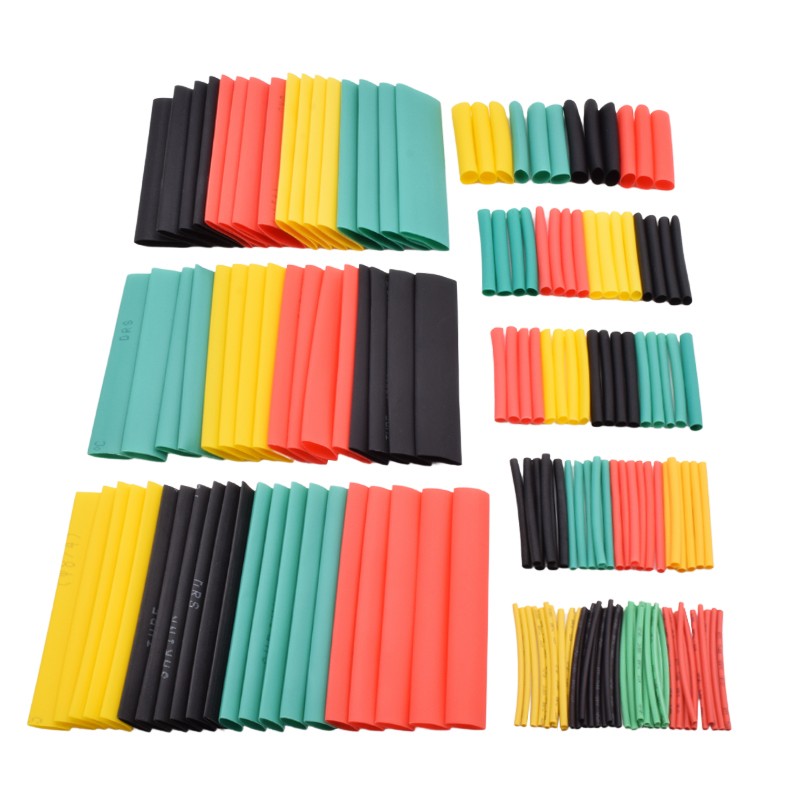 127/164/328/580/780pcs Polyolefin Heat Insulation Wire Cable Heat Shrink Tubing Shrinkable 2:1 Wrap Sleeve Tube Assortment Set