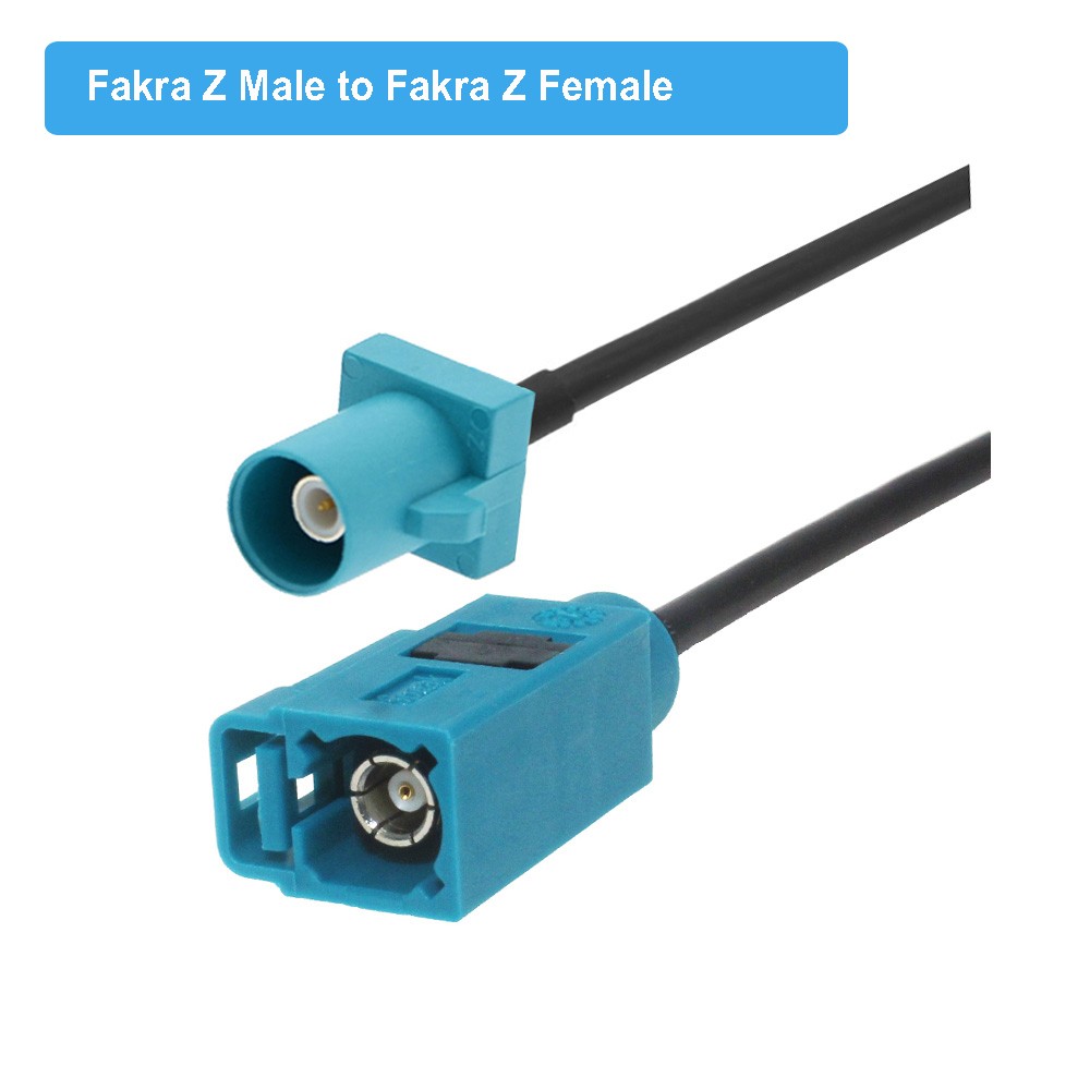 Universal Fakra Z Male/Female RAL5021 Neutral Coding RG174 Cable Auto Navigation GPS Antenna Extension RF Coaxial Pigtail