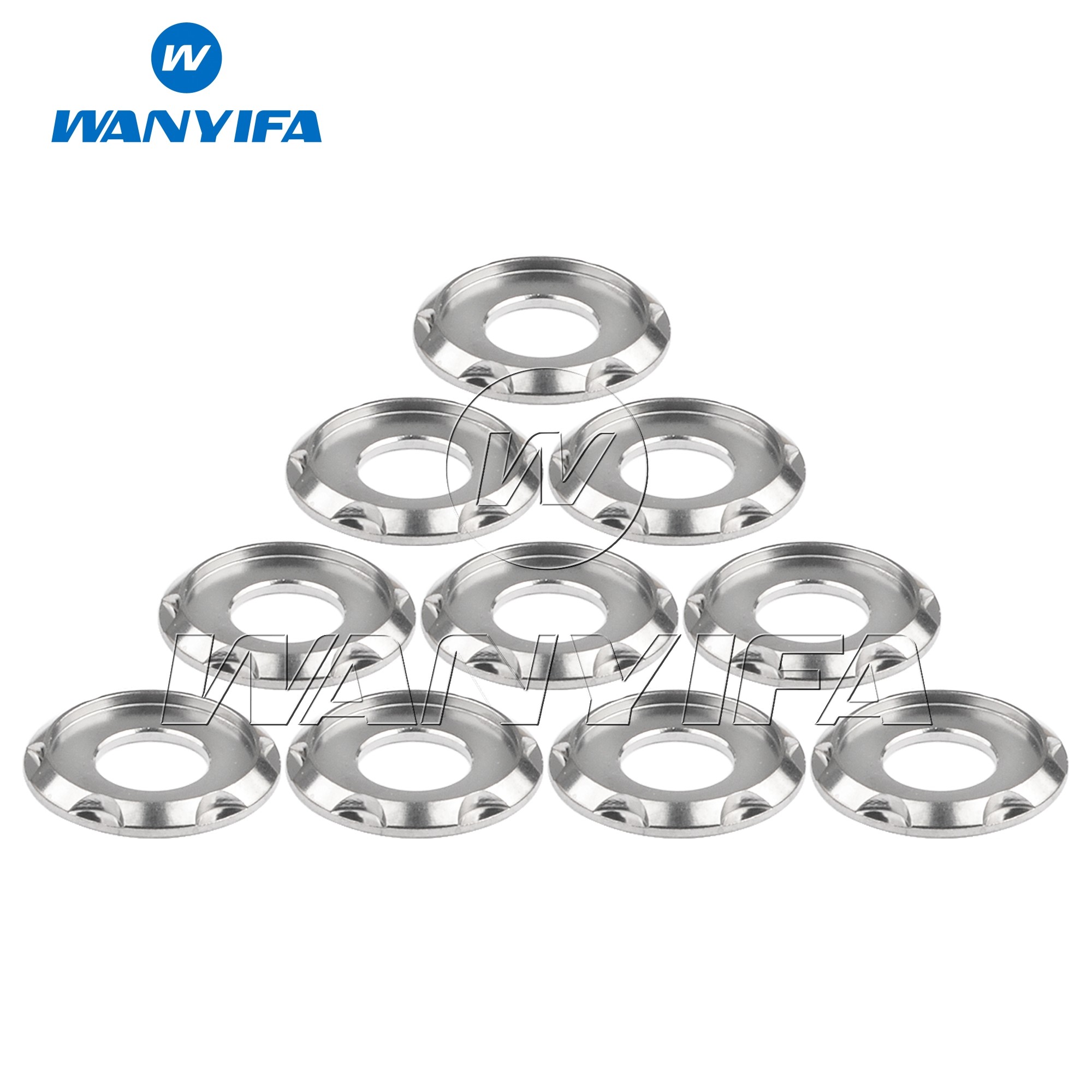 Waniva Titanium Gasket M5 M6 M8 M10 Fancy Decorative Spacer Washers for Motorcycle Car 10pcs