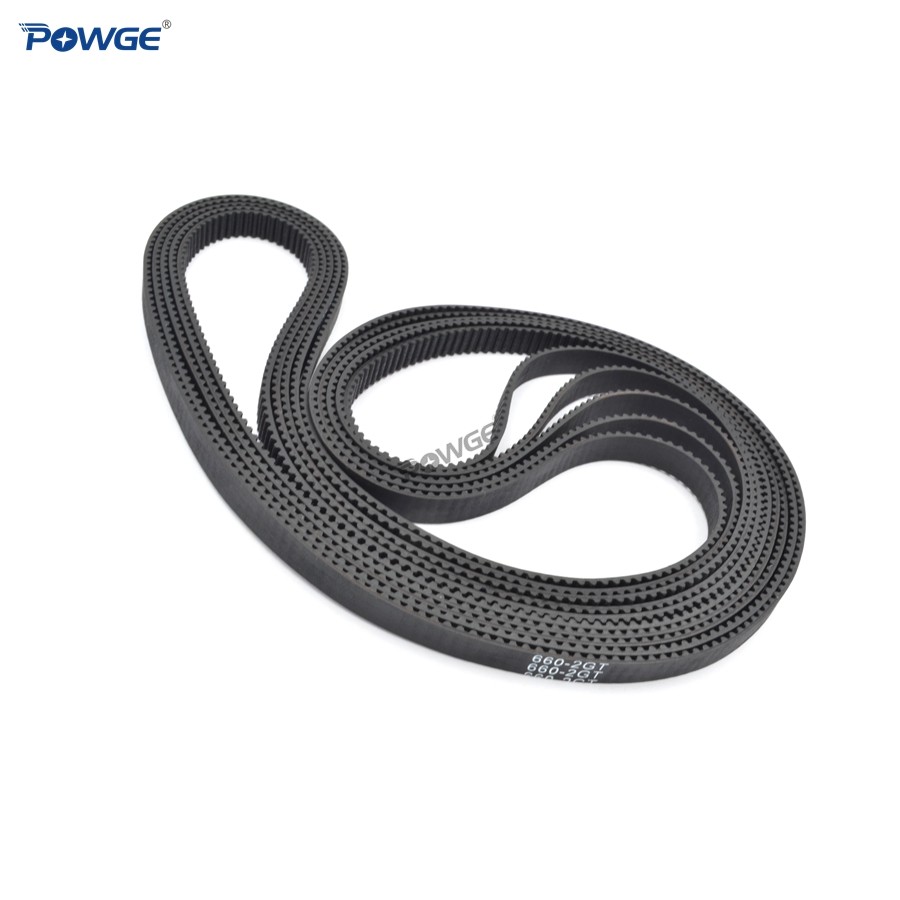 POWGE 2MGT G2M 2GT Synchronous timing belt pitch length 660/670/676/696/700/710/724/726/730 width 6/9mm rubber GT2 closed loop