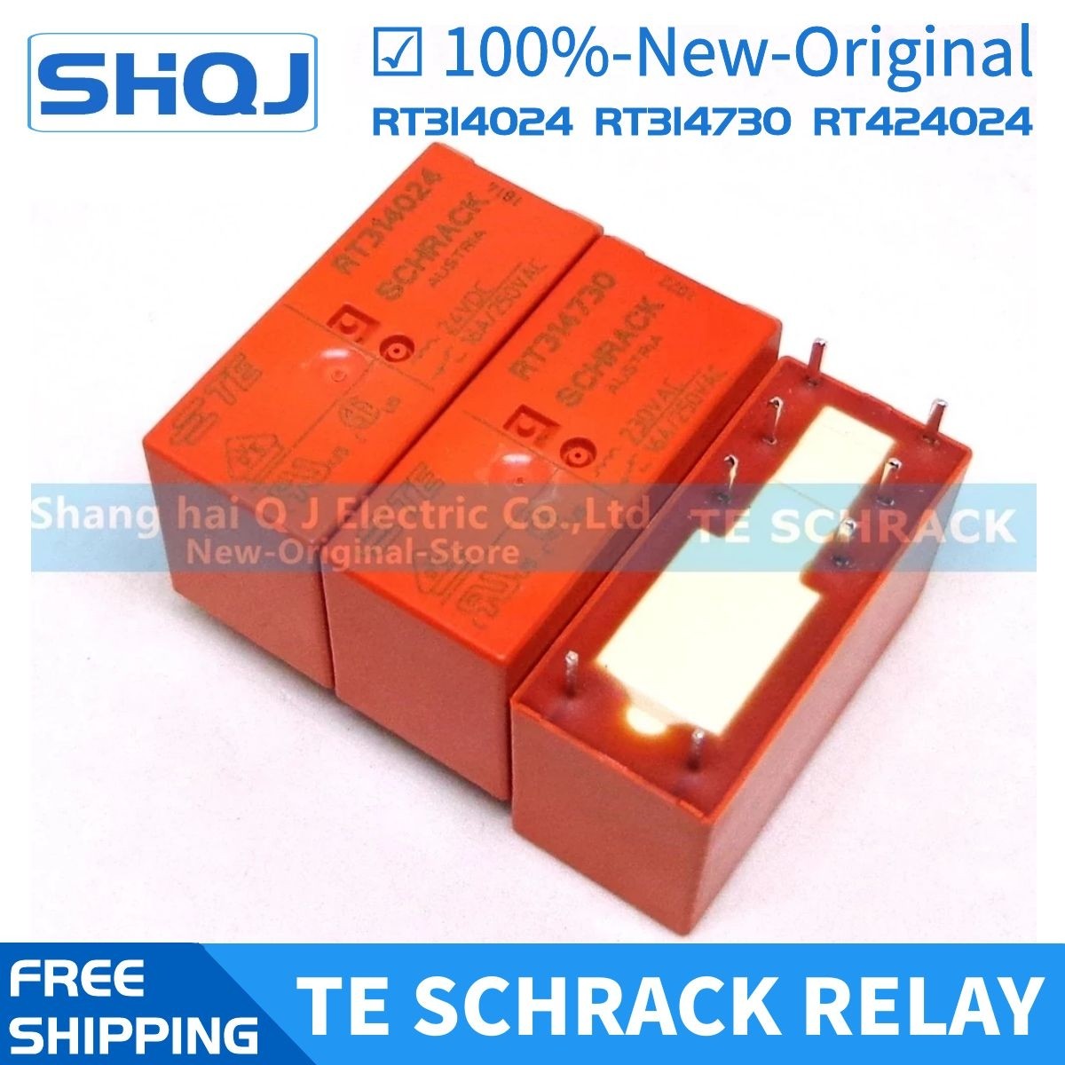 10pcs TE SCHRACK RT424024 RT314024 RT314730 RTE24048 RTE24012 RTE24024 RT424005 8PIN Relay Brand New and Original