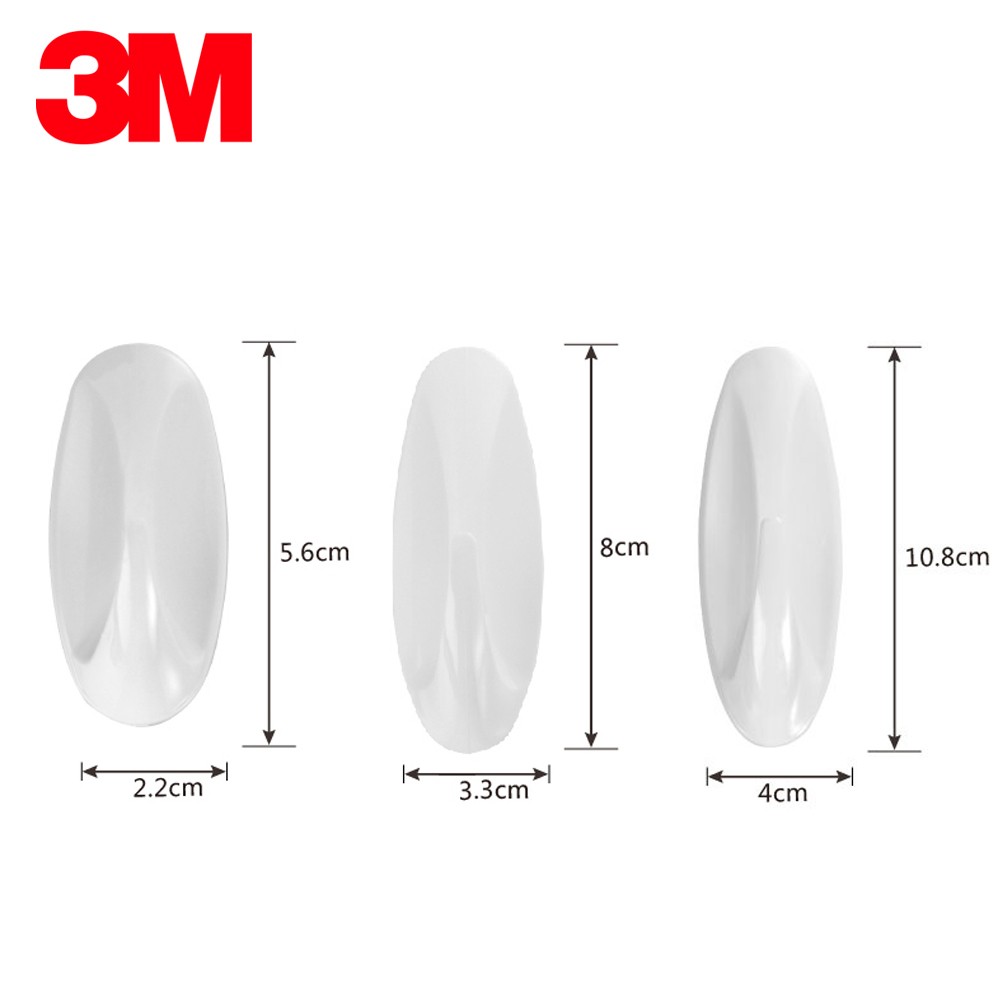 3M Adhesive Hooks for Hanging Damage Free Hanging Hooks Remove Pure Large/Medium/Small Size