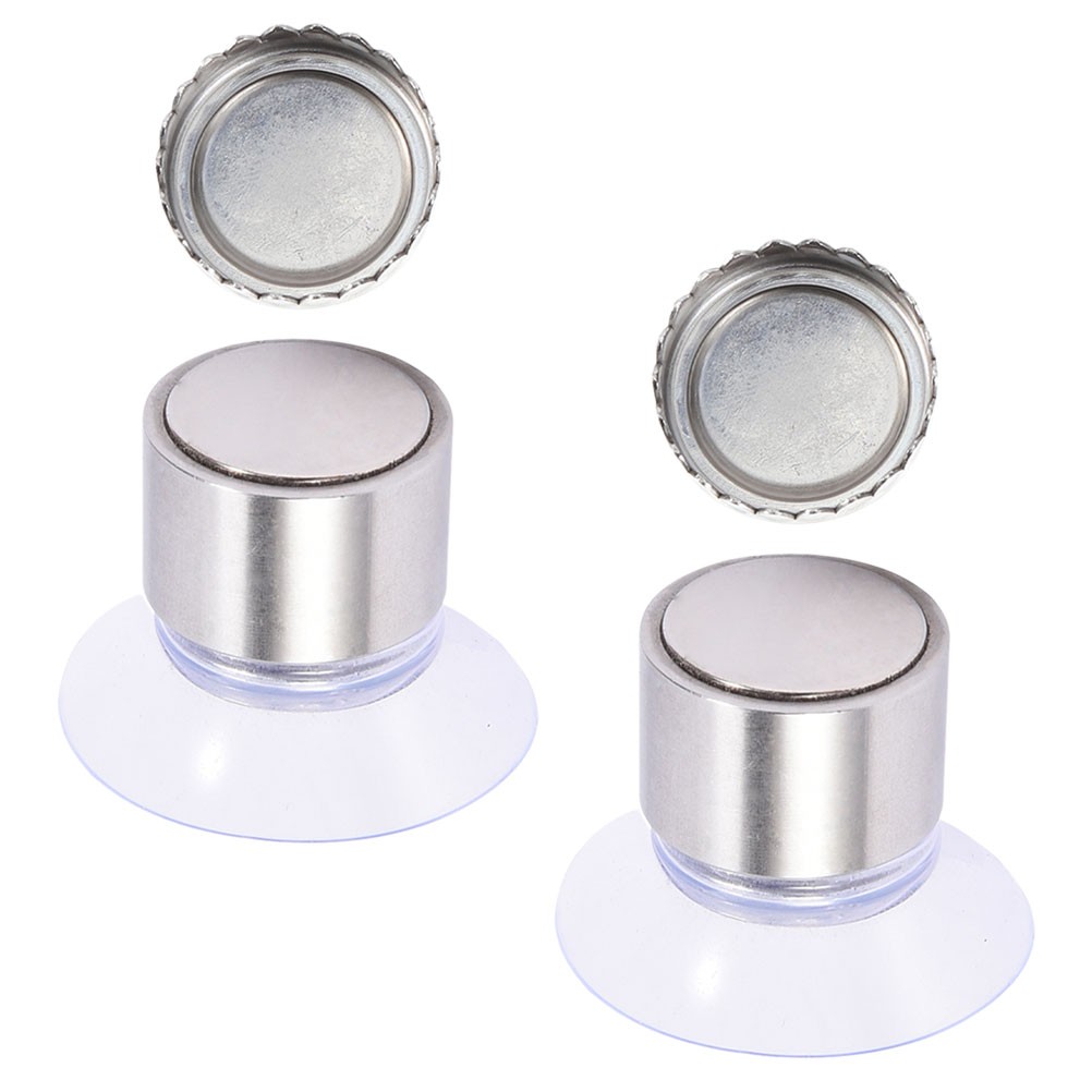 2 sets of creative magnetic soap holders bathroom wall hanging soap holders suction cup rack magnetic soap holder silver