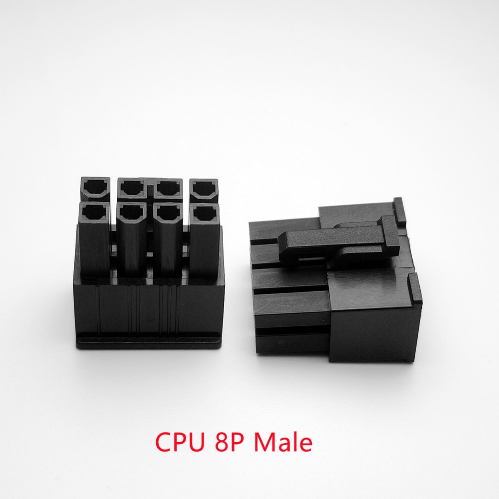 30pcs/1set 4.2mm Black 8P 8PIN Male for PC Computer ATX CPU Power Connector Plastic Shell Housing