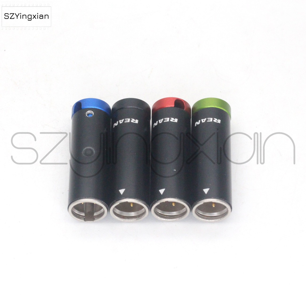 Flat Cover Thin Color Red Blue Green Black Mini XLR TA3M 3 Pin Male Audio Connectors