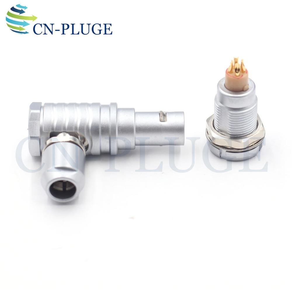 FHG ECG 0B Connectors M09 Series 4Pin Push Pull Self Locking Elbow Connector, widely used in industrial equipment power supply