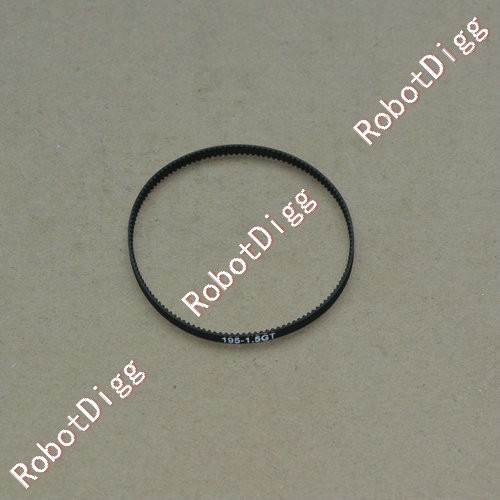 GT1.5 timing belt, closed loop, 3mm width, 195mm length, 130 teeth