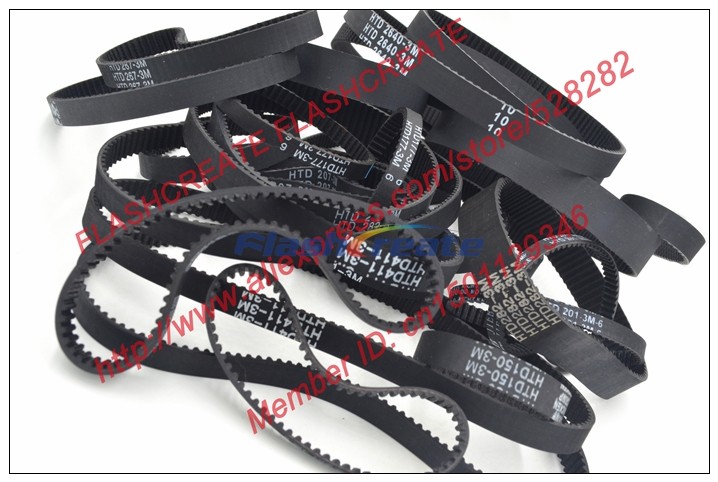 5pcs HTD3M Belt 720 3M 9 Length=720mm Width=9mm Teeth=240 3M Timing Belt Rubber Closed Loop Belt 720-3M Free Shipping