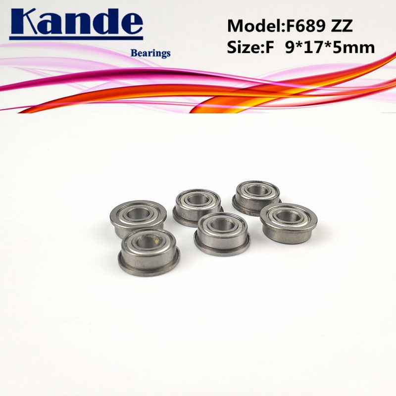 Kande Bearings F689 ZZ 10pcs ABEC-1 F689ZZ F689-2Z Miniautre F689 Ball Bearing F8x6x5mm F689-2Z