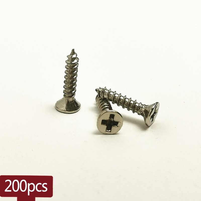 200pcs 2x5mm 2x6mm 2x8mm 2x10mm steel phillips pan round head self tapping screw wood screw