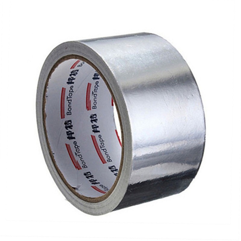 1 Roll 5cm*17m Thermal Duct Resistant Repairs High Temperature Resistant Foil Adhesive Aluminum Foil Adhesive Sealing Tape