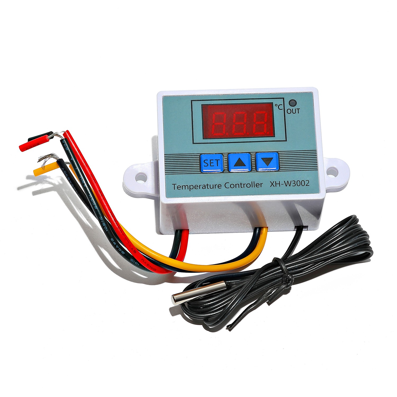 DC12V 24V AC110V-220V LED Digital Thermostat Temperature Controller NTC Sensor Temperature Control Switch Relay