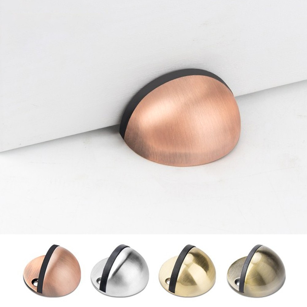 Restaurant, dual-use anti-collision stainless steel child safety punch free hotel floor mounted sticker protective door stopper