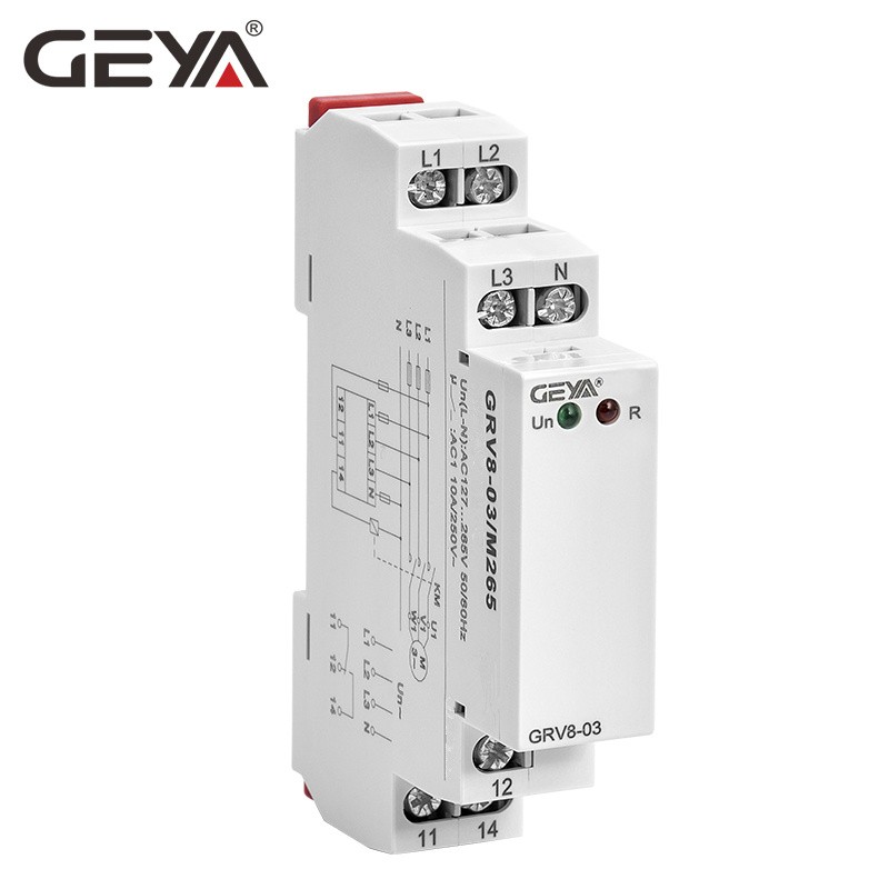 Free Shipping GEYA GRV8-03 Voltage Monitoring Relay Phase Sequence & Phase Failure Protection Relay 8A 10A 1SPDT 2SPDT