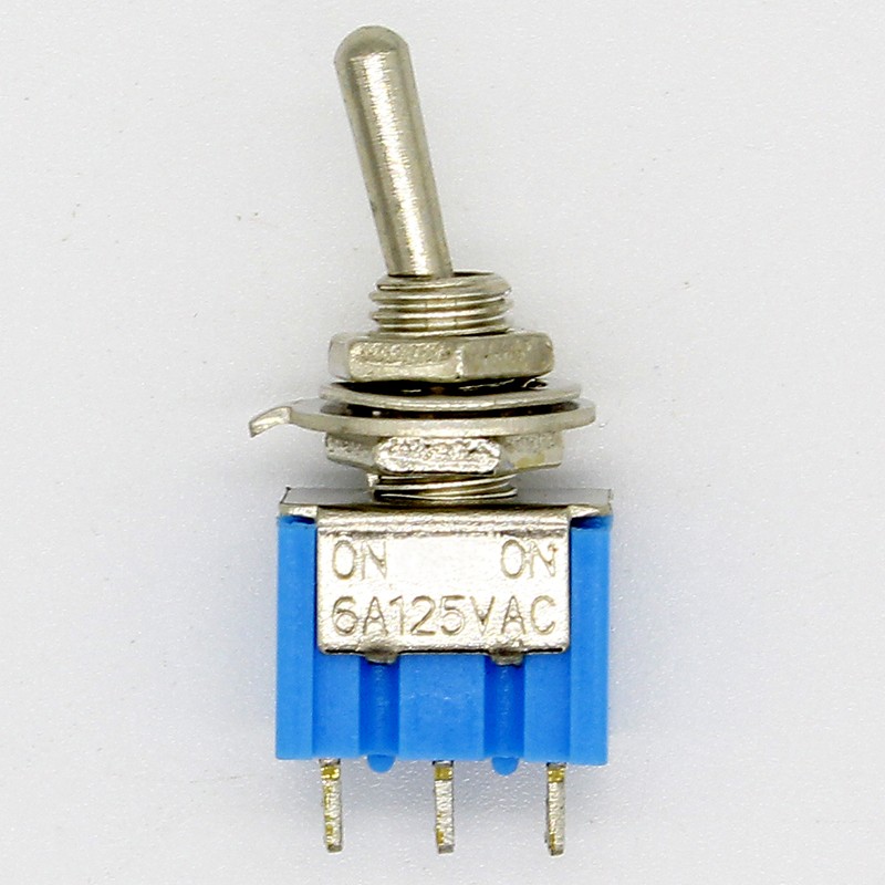 10pcs/lot Blue MTS-102 Small 3 Pin SPDT ON-ON 6A 125VAC Miniature Toggle Switch