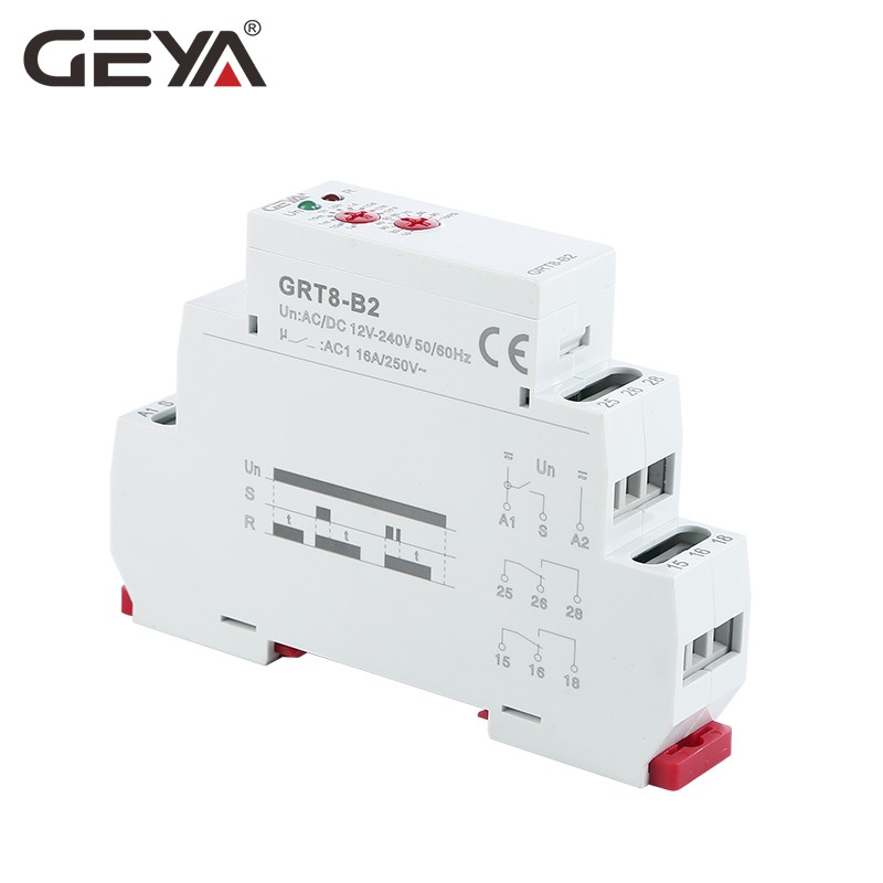 شحن مجاني GEYA GRT8-B قبالة تأخير الوقت تتابع الإلكترونية 16A AC230V أو AC/DC12-240V مع CE CB شهادة