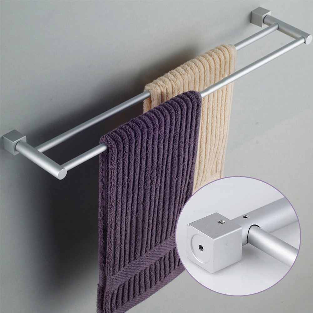 Towel Rail Rack Simple Style Towel Rack Holder Wall Mounted Space Aluminum