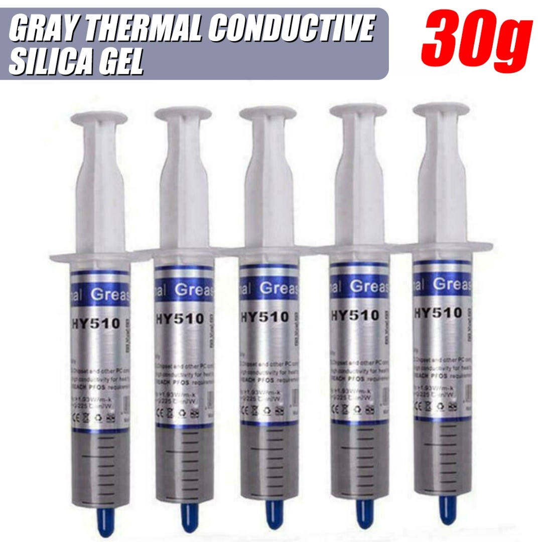 New 1pc HY510 30g Gray Thermal Conductive Grease Paste Computer Cooling Silicone Grease For CPU GPU Cooling Chipset