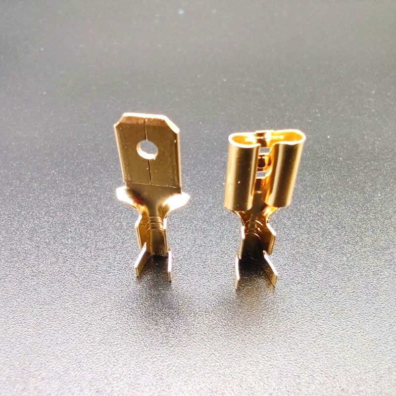 600pcs Female and Male Crimp Termination, Electrical Connector, Fastening Terminal Kit, Golden Plug-in 2.8/4.8/6.3mm Cold Press Pliers