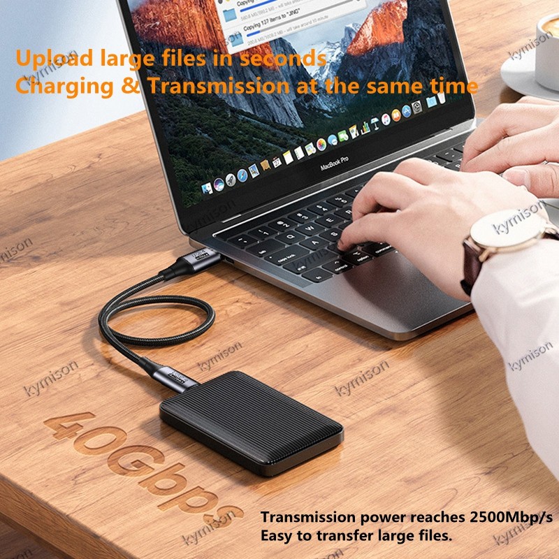 USB 4.0 Type C to Type C Cable 40Gbps 8K @ 60Hz PD 100W Fast Data Charging Cord with Thunderbolt 3/4 for Laptop Macbook Pro