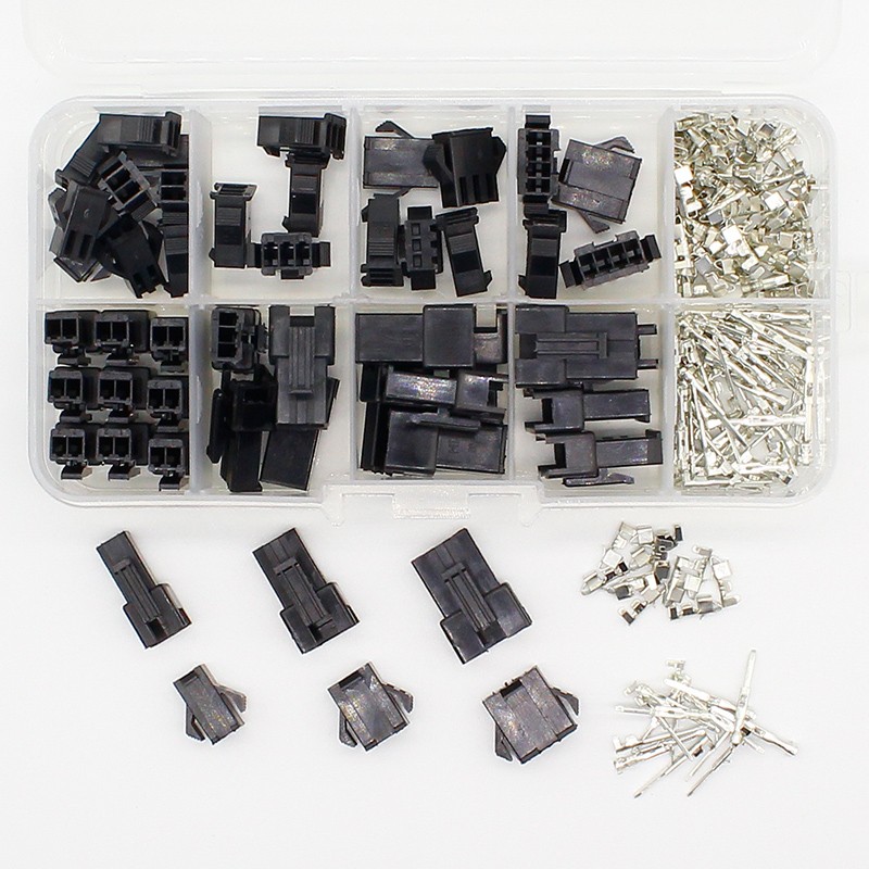 SM2.54 Kits 25 Sets Kit in a Box 2p 3p 4p 2.54mm Pitch Female and Male Header Connectors Adapter