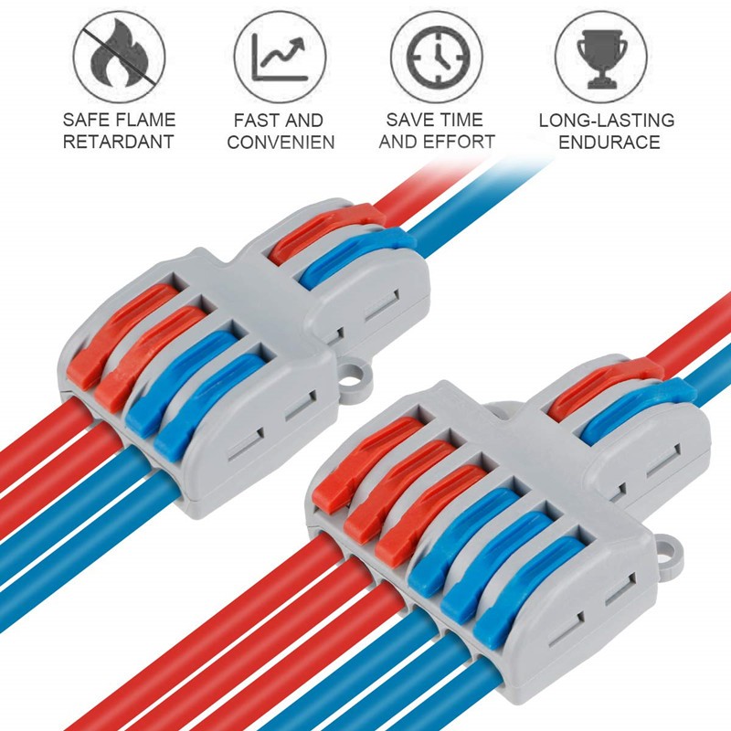 5/10pcs/lot SPL-42/62 Miniature Fast Wire Connector Universal Wiring Cable Connector Push In Connector Terminal Block Wire Connectors