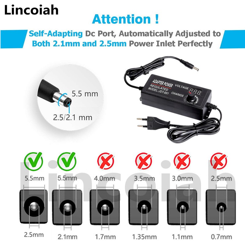 AC Adjustable Power Supply 3V-24V 3A AC DC 8 Plug Connect Universal Adapter Adjustable AC to DC 220V 110V to 3V 24V 9W 72W EU US