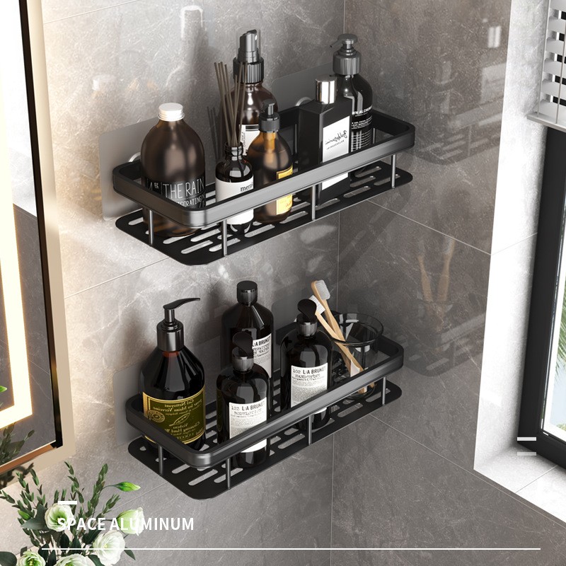 No Drilling Bathroom Shelves Corner Shelf Storage Shower Rack Holder Toilet Organizer Bathroom Accessories