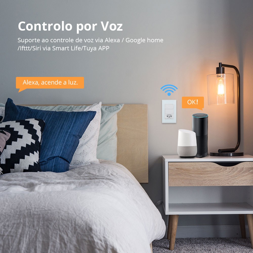 Zemismart Tuya ZigBee Brazil Socket Smart Light Switch Support Alexa Google Home Voice Control Brazilian Wall Button Switch