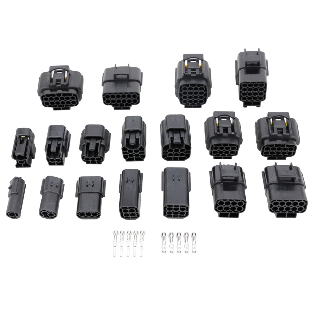 5 Sets 1.8mm 1/2/3/4/6/8/10/12/16Pin Automotive Connector Waterproof Electrical Wire Plug Oxygen Sensor Connector Car