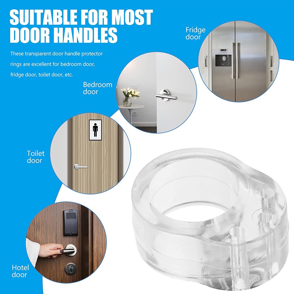 New Silicone Door Stop Transparent Door Handle Buffer Safety Shock Pad Wall Furniture Protection Home Door Stop