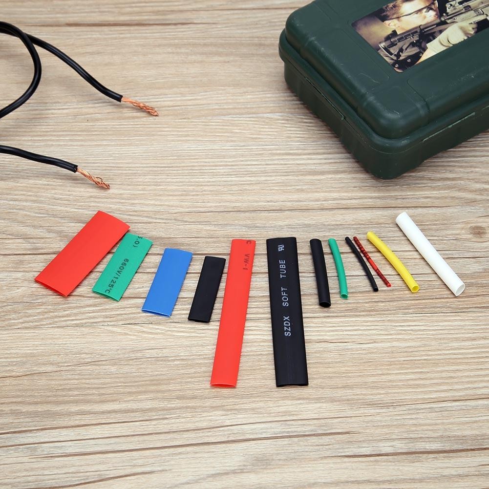 70/300pcs Heat Shrink Tubing Electrical Flexible Cable Tube 2:1 Halogen-Free Heat Shrink Polyolefin Tube Wire Cable Sleeve Kit