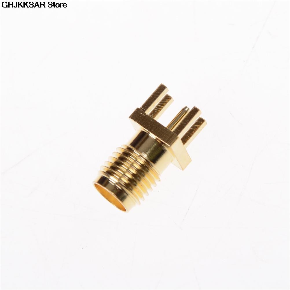 New 10pcs/lot SMA Female PCB Edge Mount RF Solder Adapters 0.062' SMA Female Jack Pot Solder