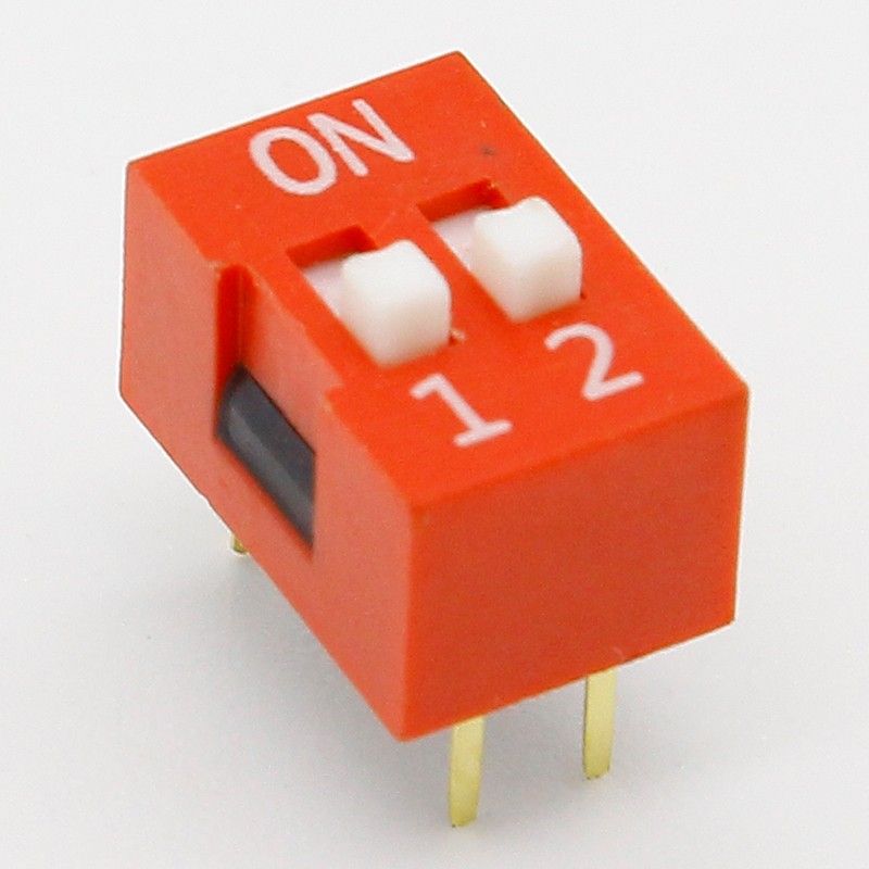 35pcs/lot Dip Switch Kit In Box 1 2 3 4 5 6 8 Way 2.54mm Toggle Switch Red Snap Switches All 5pcs Combination Set