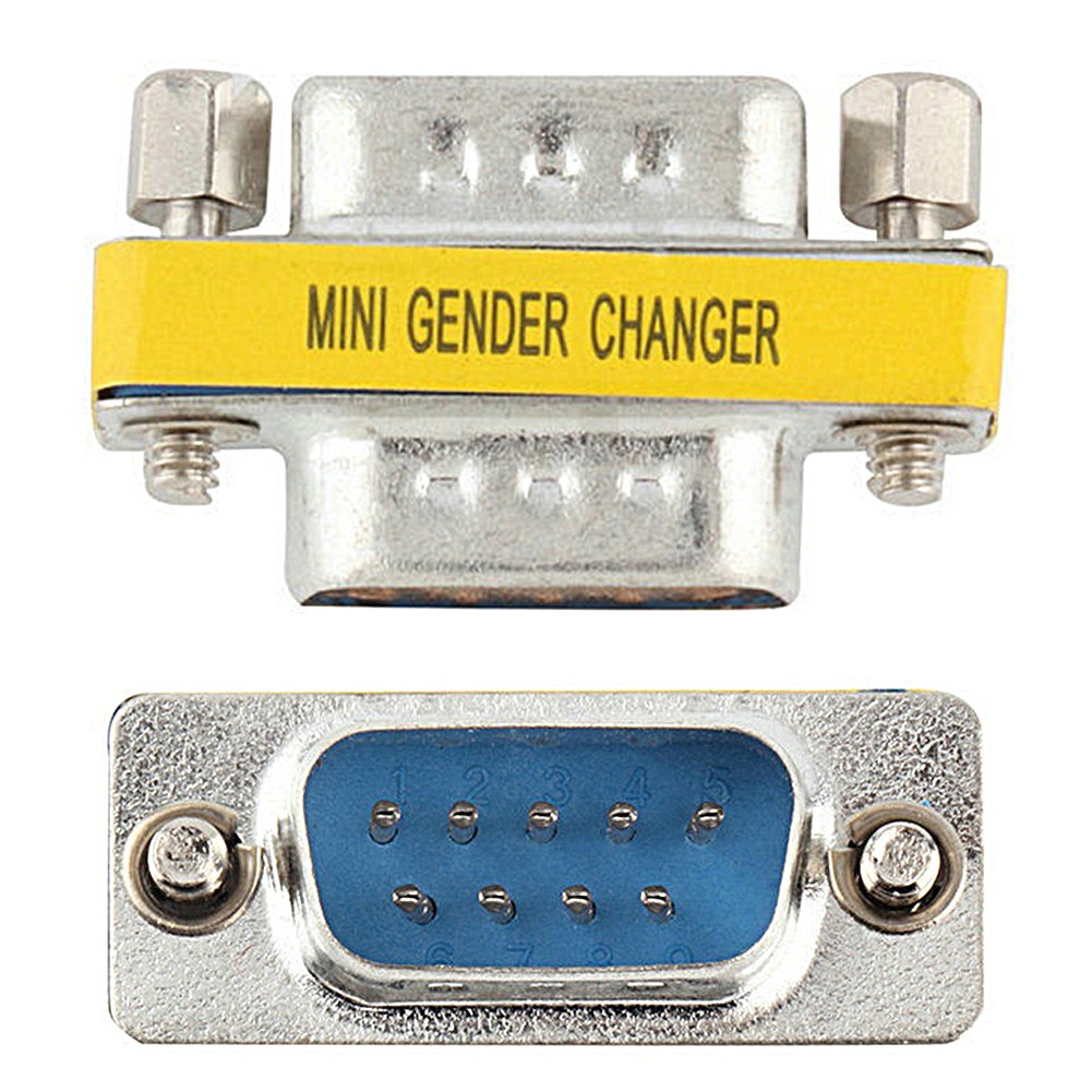 Interface Office Replacement Parts Male Gender Changer Mini Coupler Practical Portable 9 Pin Home Serial Cable Adapter