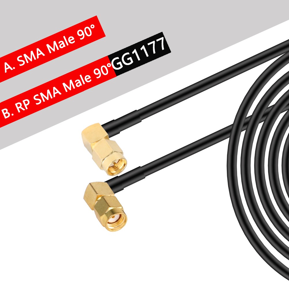 2m 5m 10m 20m SMA Male to SMA Male RG58 50ohm Coaxial Cable SMA Plug WiFi Antenna Extension Cable Connector Pigtail Adapter