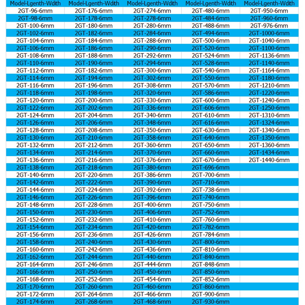 2GT timing belt pitch length 586 600 606 610 616 630 640 650 660 670 690 width 6mm 2M 2GT synchronous closed rubber