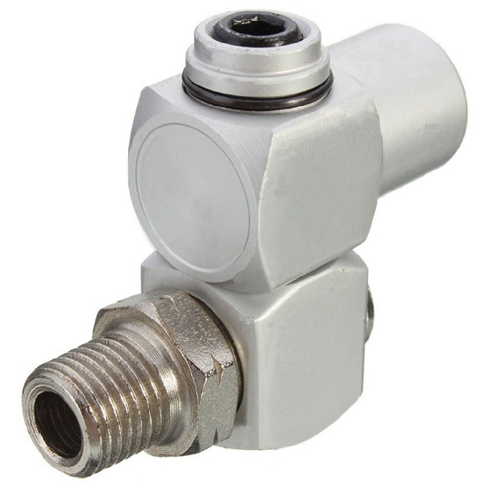 1/4 Air Part Pneumatic Aluminum Alloy 360 Degree Joint Universal Thread Connector Adapter