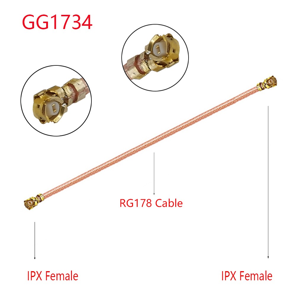 10pcs RG178 Pigtail U.fl IPX IPEX1 Female to U.fl IPEX1 Female WiFi Antenna Extension RF Coaxial Cable for Router 3g 4g Modem