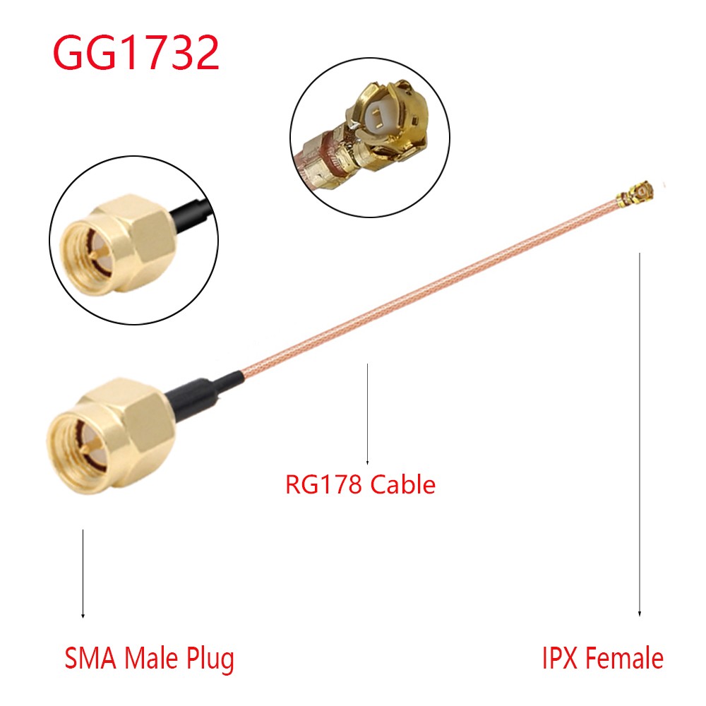 10pcs SMA to IPEX RG178 Cable SMA Male to uFL/u.FL/IPX/IPEX-1 Female Charger RF Coaxial Pigtail WIFI Antenna Extension Cable