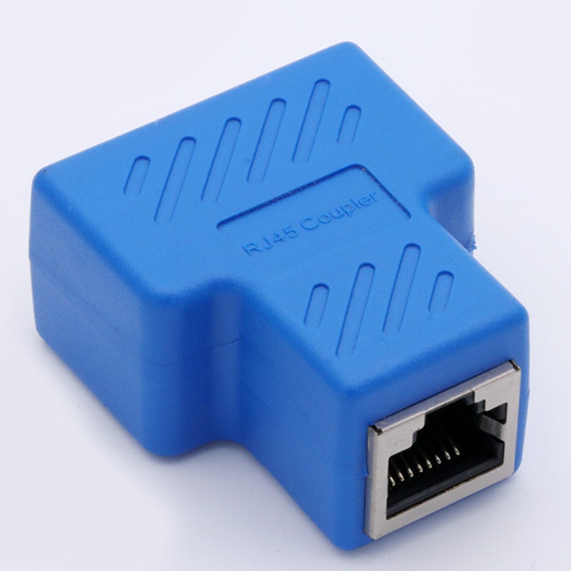 10pcs/lot RJ45 Network Cable 8P8C Splitter Coupler Connector Ethernet Extension Adapter 1xFemale to 2 Ways Adapter