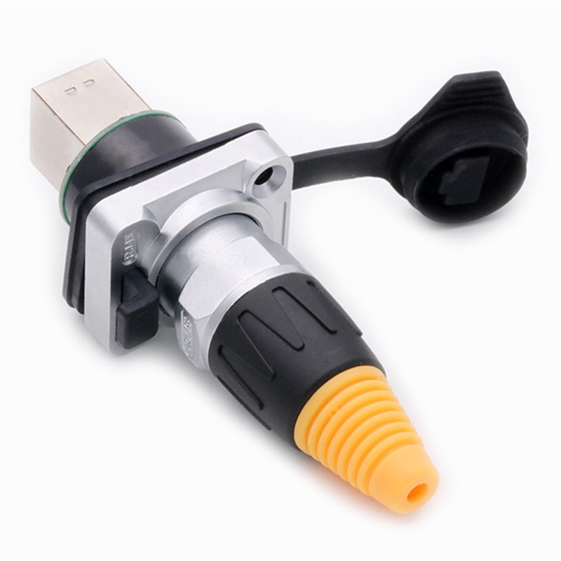 1set RJ45 Waterproof Aviation Female Socket Male Plug 8P8C Net Modular Network Connector Network Interface Plug