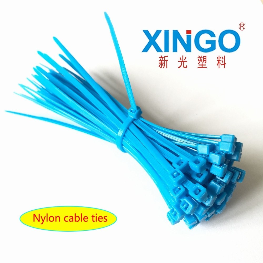 New 4.8 Width 100pcs/bag Blue Color 5X250MM National Self-Locking Nylon Wire Cable Zip Ties Cable Ties Organizer Connect Cable