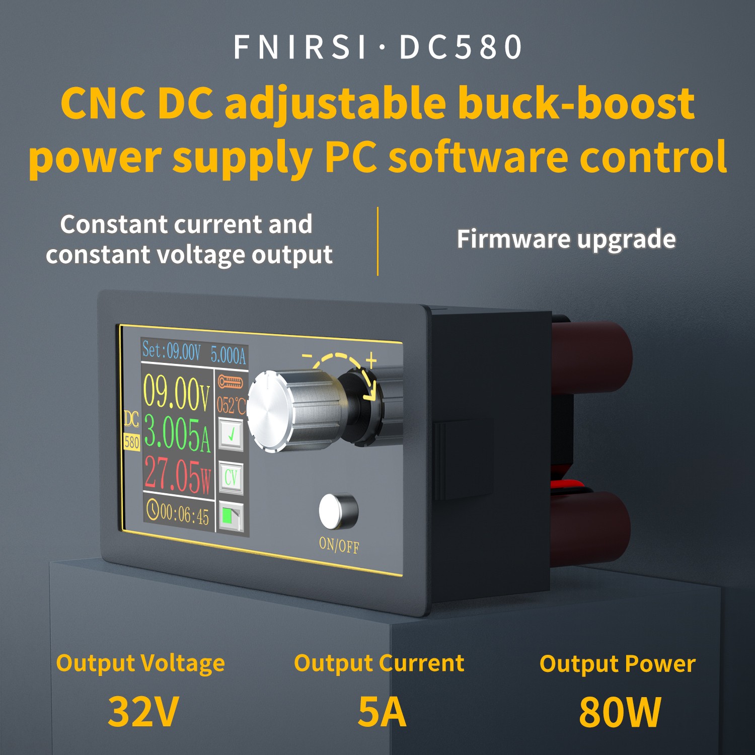 80W 32V Variable DC Boost/Buck Converter Adjustable Regulated Voltmeter Adjustable Power Supply Module