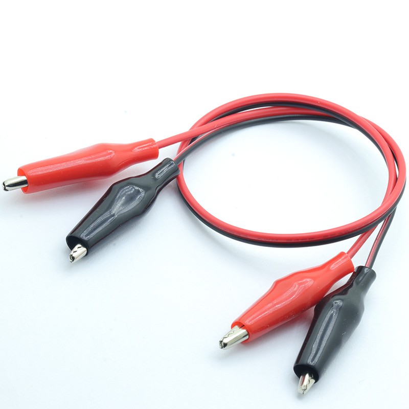 10pcs/lot 1m Test Leads With Alligator Clip Double End Jumper Electrical Wire Cable Connector Wire Circuit Experiment