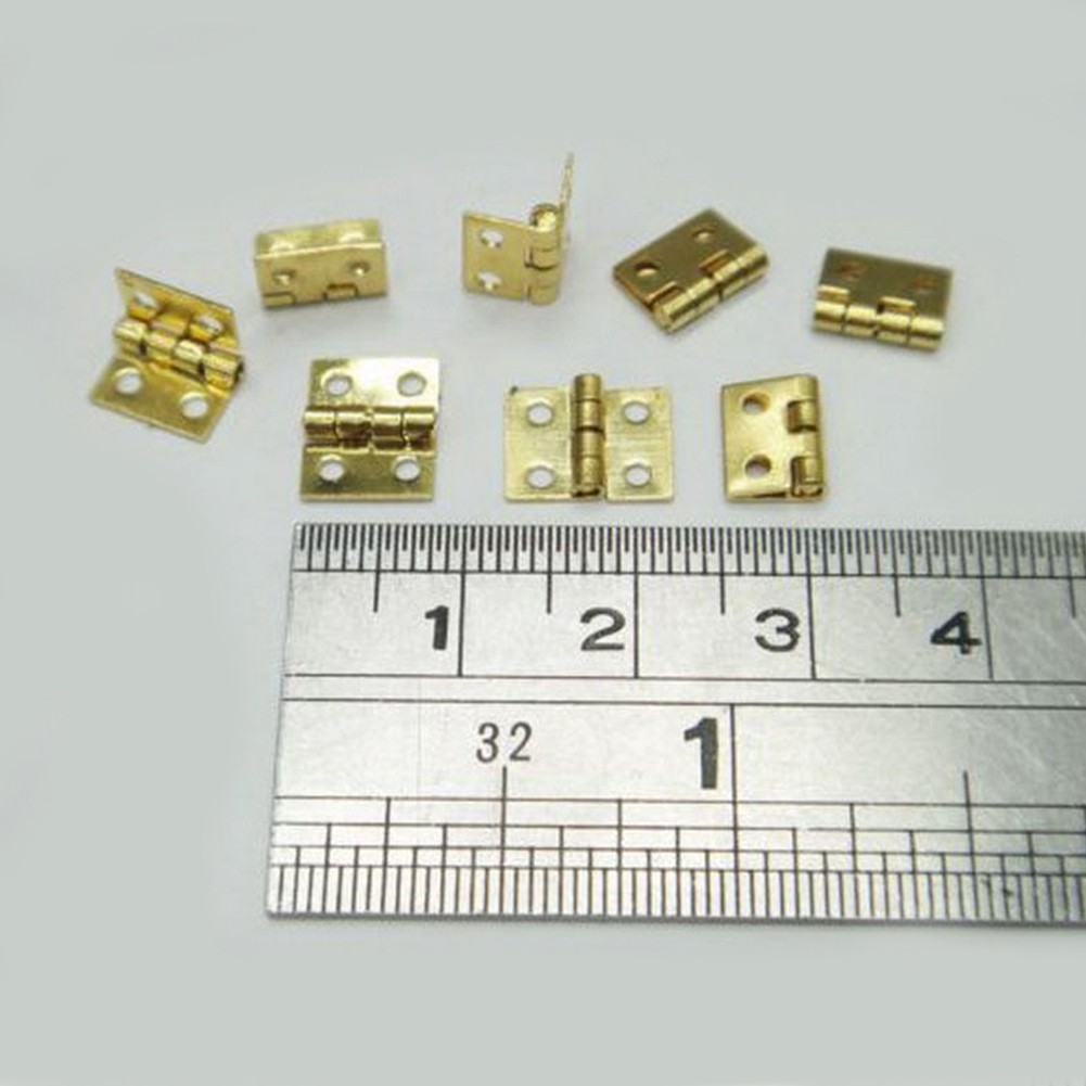 Mini gold Copper Brass hinges 8*10MM jewelry box DIY furniture cabinet mini butt